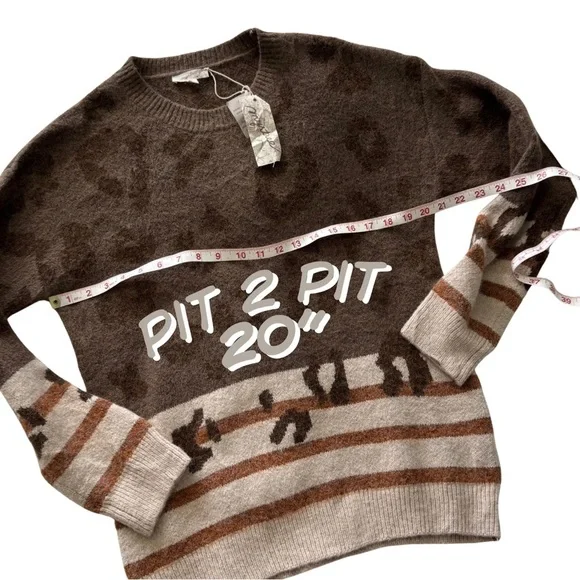 Mystree Women’s Sweater Size M, NWT, Boho Chic Knit Pullover - Picture 3 of 6